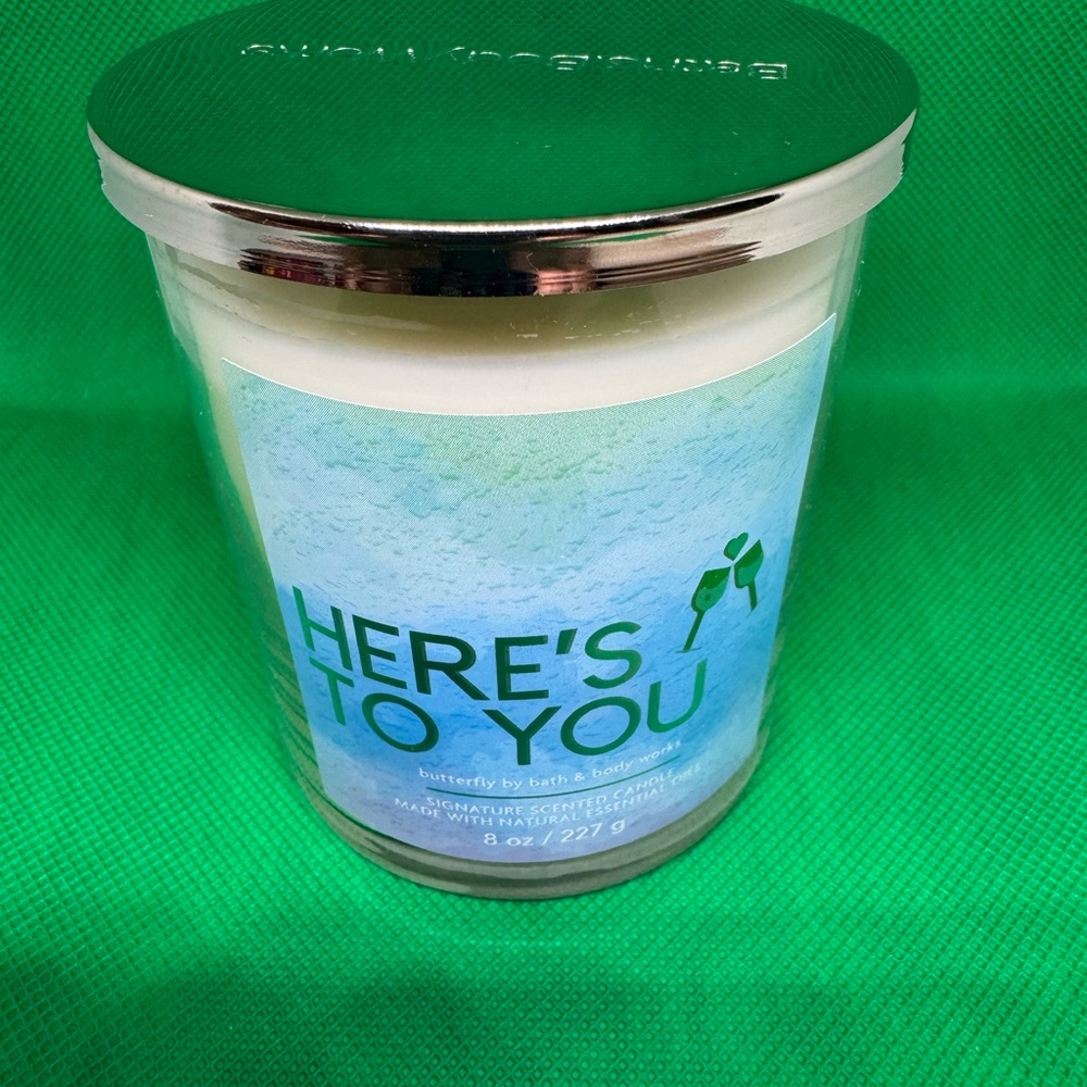 Here's To You Butterfly Scented Single Wick Candle - New Bath and Bodyworks